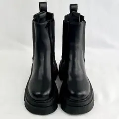 【残り1点】　サイドゴアブーツ ショートブーツ 厚底 23.5cm ブラック 黒