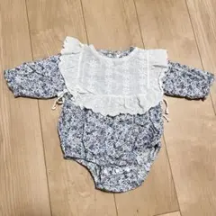 ペアマノン花柄ロンパース　70 女の子