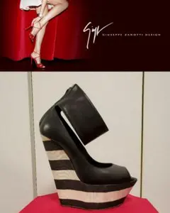 GIUSEPPE ZANOTTI DESIGN 厚底 ボーダー ウェッジソール