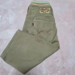 EDWIN ベージュ ハーフパンツ ストライプウエストバンド 160
