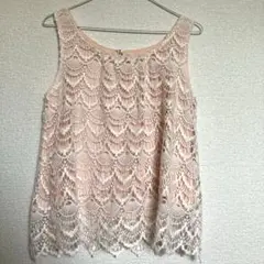 CECIL Mc BEE♡フリルレースピンクノースリーブ