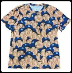 【新品・未開封】公式 ドジャース 大谷翔平 総柄顔だらけFOCO Tシャツ2XL