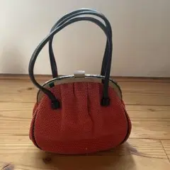 ハンドバッグ　がまぐち　赤　美品　浴衣　着物