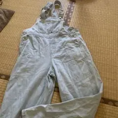 ライトブルー コットンオーバーオール