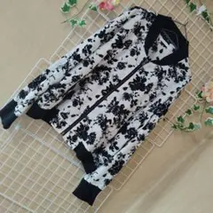 ❥AVAIL MODE❥夏用ブルゾン花柄 白黒3L