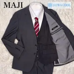 極美品✨MAJI マジ　アオキ　サマースーツ　セットアップ　背抜き　ストライプ