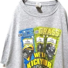 ギルダン ASSシティオブチャンピオン Tシャツ グレー 灰色 XL 古着