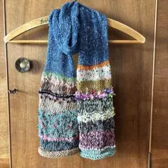 ♧ハンドメイド♧サマーヤーンのいろいろな糸のひと巻きストール　No.6