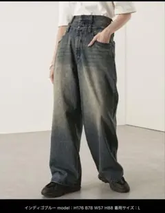 即購入⭕️Alfred Alex ダブルウエストデニムパンツ
