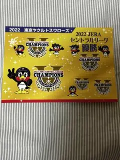 2022 東京ヤクルトスワローズ　セントラルリーグ優勝　ステッカー　つば九郎
