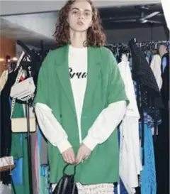 リネンハーフスリーブオーバージャケットメゾンスペシャルmaisonspecial
