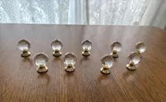 クリスタル　アクリルノブ 9個セット