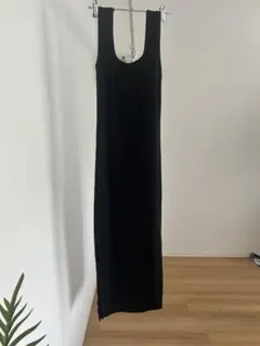 《新品未使用》ブラック ノースリーブ ロングワンピース