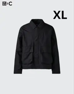 UNIQLO C コットンショートブルゾン ブラック XL