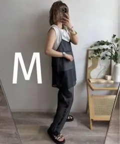 新品 しまむら mayo キャミソール+パンツ セットアップ ブラック M