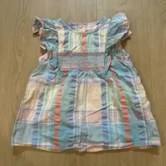 Carter's フリル付きチェックシャツ