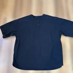 無印良品ヘンリーネック Tシャツ 半袖ブラック