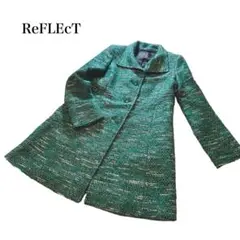 reflect リフレクト ツイード ジャケット 緑 大きいサイズ 42 L