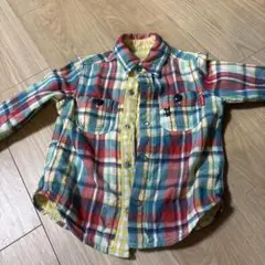 リバーシブルチェックシャツ 100