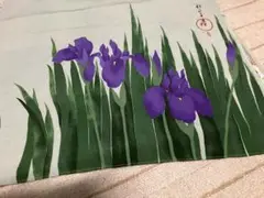 菖蒲デザインのちりめんアイテム風呂敷