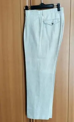 【訳あり】麻　自由区　スラックス　リネン　ベージュ