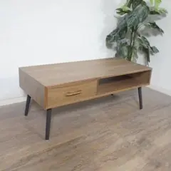 【新品・未使用】 モダン　センターテーブル　両面引きだせる　幅100ｃｍ　完成品