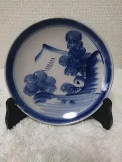 伊万里焼 山水　染付　明治時代　有田焼陶磁器　旧家蔵出　ヴィンテージ