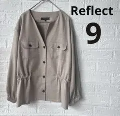 【美品】reflect リフレクト リネンライク　ノーカラージャケット