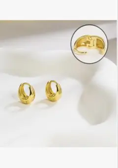 ゴールドフープピアス 約12mm