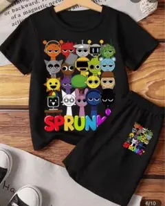 スプランキー　半袖Tシャツと半パンセット　黒　110cm