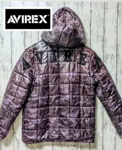 AVIREX アビレックス デカロゴ リバーシブルダウンジャケット 迷彩