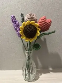 【枯れない花束】　ひまわり、チューリップ、ラベンダー