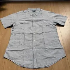 Ralph Lauren 半袖ストライプシャツ Lサイズ
