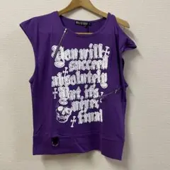 変形Tシャツ　hellcatpunks パープル　258135