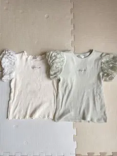 Tシャツ 女の子100 2枚セット 双子