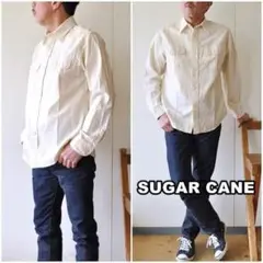 シュガーケーン SUGAR CANE ホワイトシャンブレーシャツ　27851 L