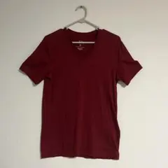 【美品】アルマーニ エクスチェンジ　VネックTシャツ ワインレッド