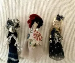 ハンドメイド★個性的なお人形3つ