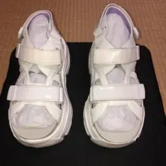 YOSUKE 4460105 厚底サンダル ホワイト　Lサイズ　箱付き