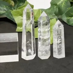 満月エネルギーチャージ済✨クリスタル 水晶 六角柱 ポイント 3本セット