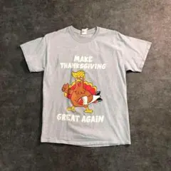 【GILDAN】パロディ ユニークプリントTシャツ グレー古着used SM23