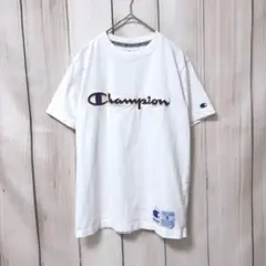 【チャンピオン】ホワイト Tシャツ Sサイズ　Championロゴ刺繍　メンズ