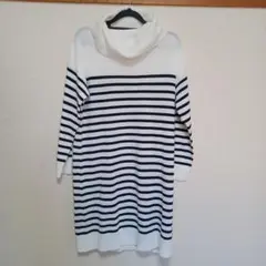 ニット膝丈ワンピース LL
