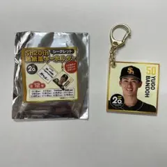 ソフトバンクホークス　坂東投手　色紙風キーホルダー