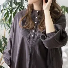 美品✨アーバンリサーチサニーレーベル コットンタックドレスシャツ　ブラウス