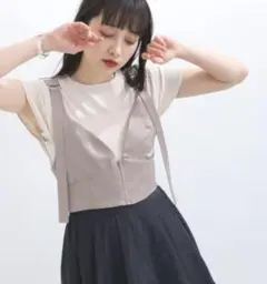 terrace エステルグロスフロントジップクロスビスチェ