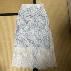 レース スカート ホワイト