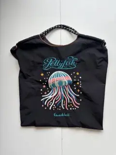 くらげ　刺繍ナイロンバッグ
