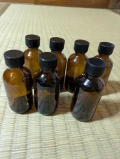 茶色ガラス7本セット遮光瓶 未使用