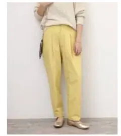 【SPENSIERATO】テーパードパンツ36　イエロー